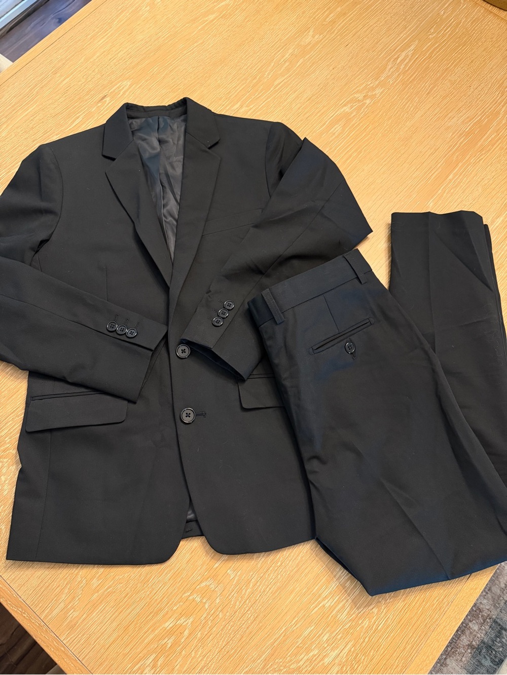 Azazie Boy’s Black Two-Piece Suit Jacket & Pants